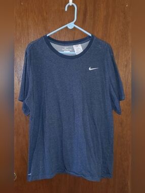 Nike  Dri-FIT Short Sleeve T Shirt Sz Xxl  Heather Navy